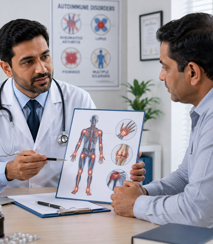 Doctor visiting patient at home