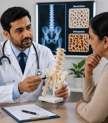 Doctor visiting patient at home