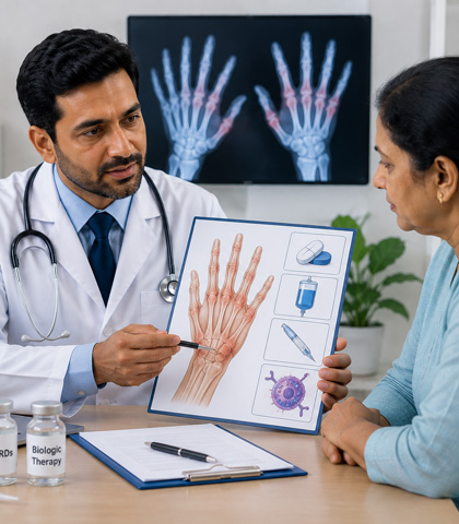 Doctor visiting patient at home